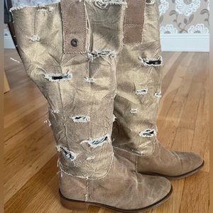 Vero Cuoio Linen Fashion Boots